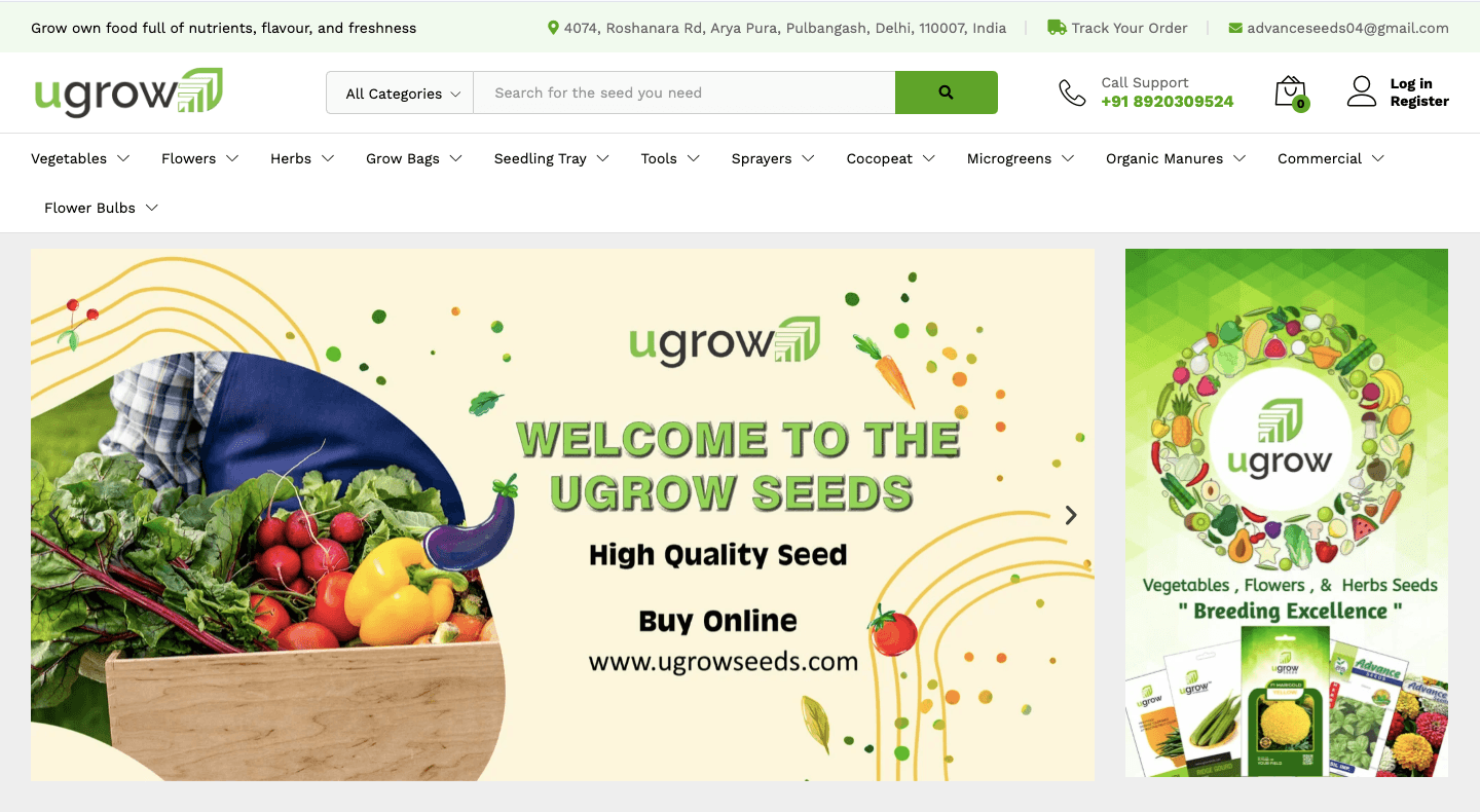 UGrow Seeds — Agricultural Seeds & Farming Solutions Platform