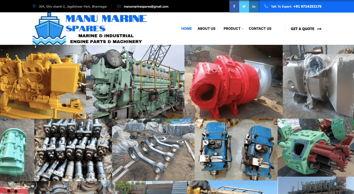 Manu Marine Spare — Marine Equipment & Ship Spare Parts Supplier