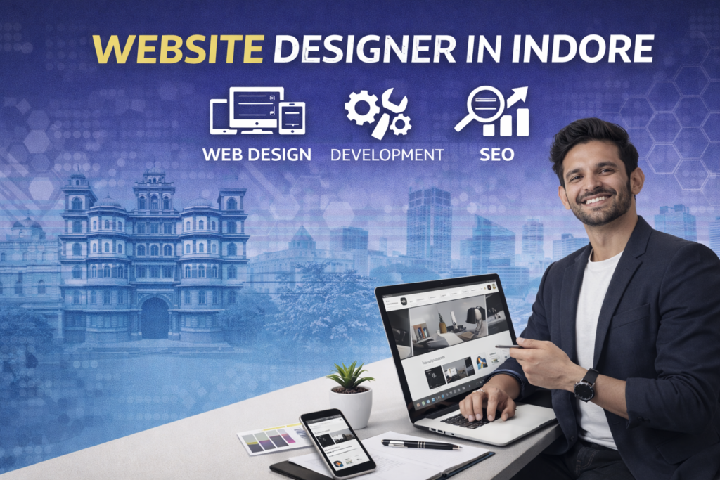 Website Designer in Indore creating modern, responsive, and SEO-friendly websites for businesses