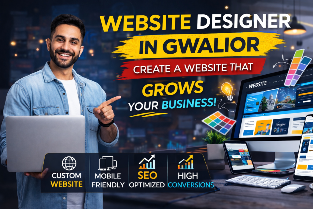 Website Designer in Gwalior creating modern, responsive, and SEO-friendly websites for local businesses