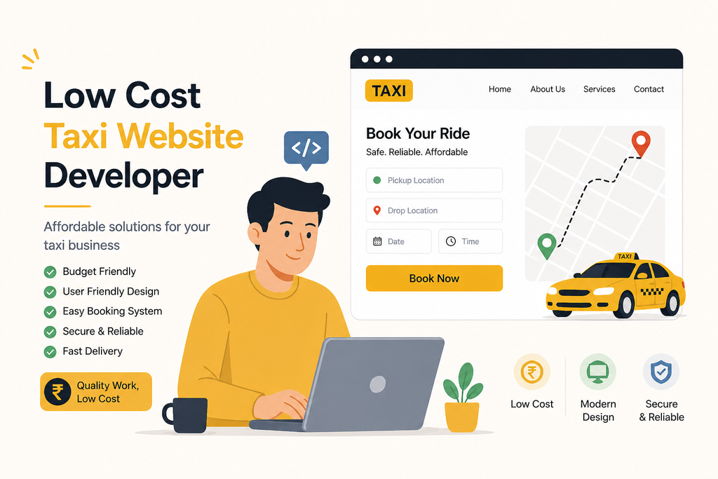 Low Cost Taxi Website Developer: Save Money Without Building the Wrong Platform