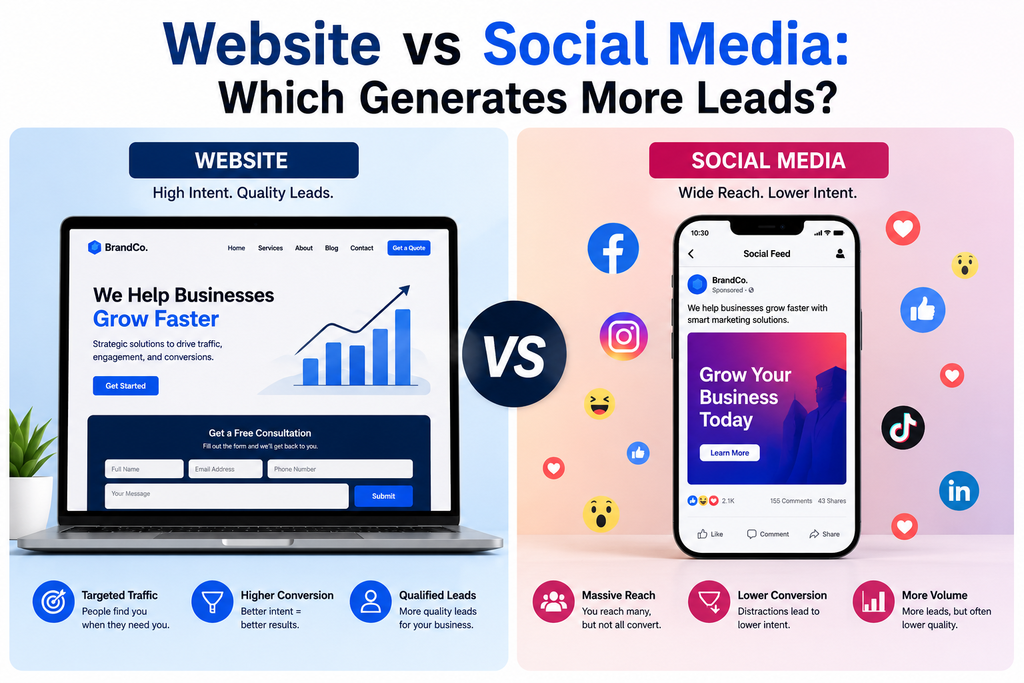 Website vs Social Media: Which Generates More Leads?
