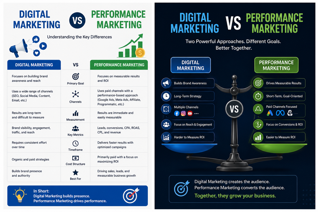 Digital Marketing vs Performance Marketing: Which One Actually Grows Your Business?